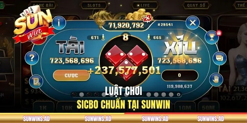 Luật chơi sicbo chuẩn tại SUNWIN
